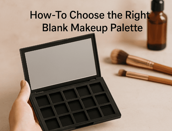 Paleta de maquillaje en blanco