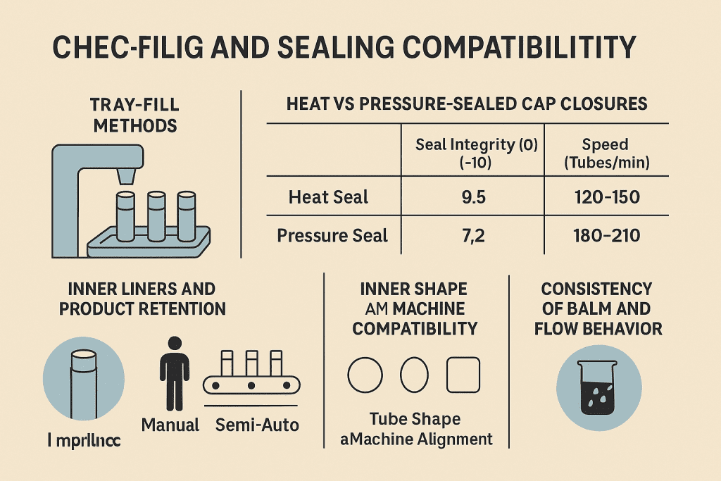 Tarkista täyttö- ja tiivistysyhteensopivuus