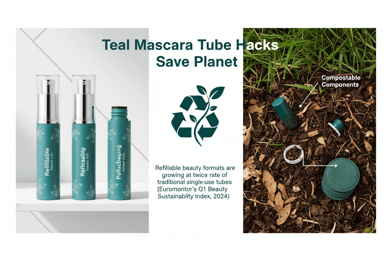 Cảm thấy tội lỗi vì lãng phí đồ trang điểm? Mẹo vặt với ống mascara màu xanh ngọc giúp cứu hành tinh