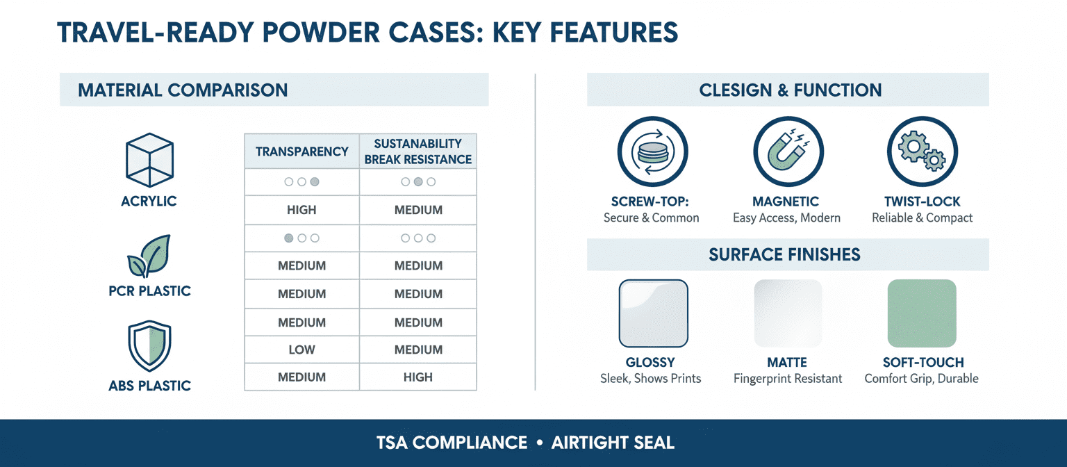 Bốn tính năng của hộp đựng phấn du lịch lý tưởng
