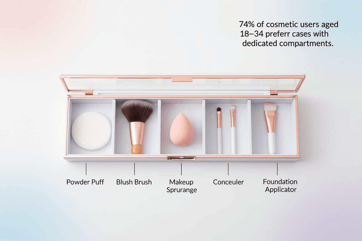 Cinci compartimente funcționale pentru carcasă de puf