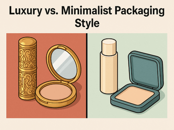 Estilo de embalagem luxuoso vs. minimalista
