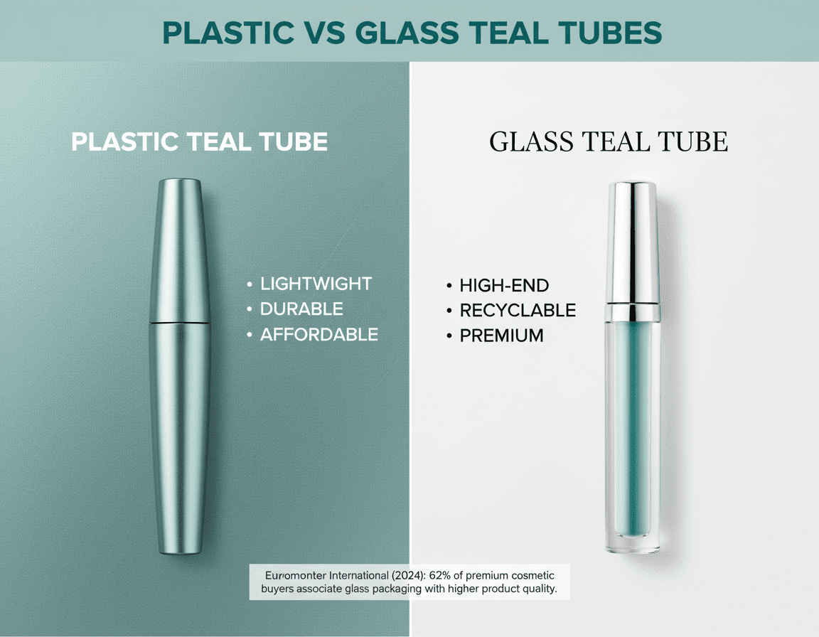 Ống nhựa so với ống thủy tinh màu xanh ngọc