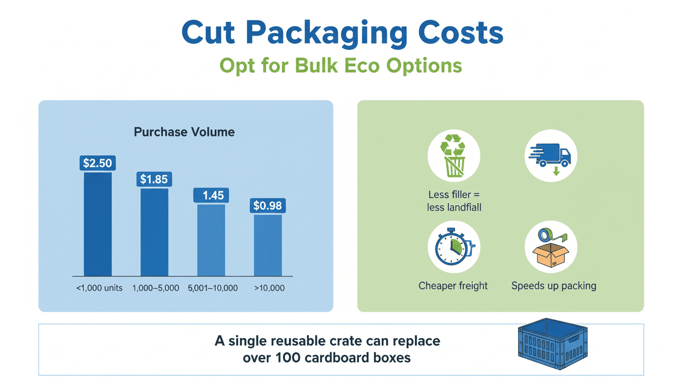 Bạn đang gặp khó khăn với chi phí đóng gói cao? Hãy chọn Bulk Eco Options.