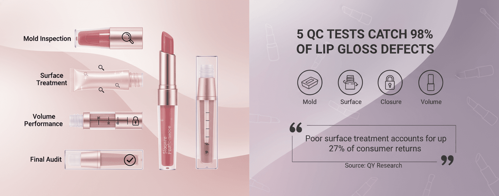 Hvordan 5 Qc-tests opdager 98%-fejl i søde lipgloss-tuber
