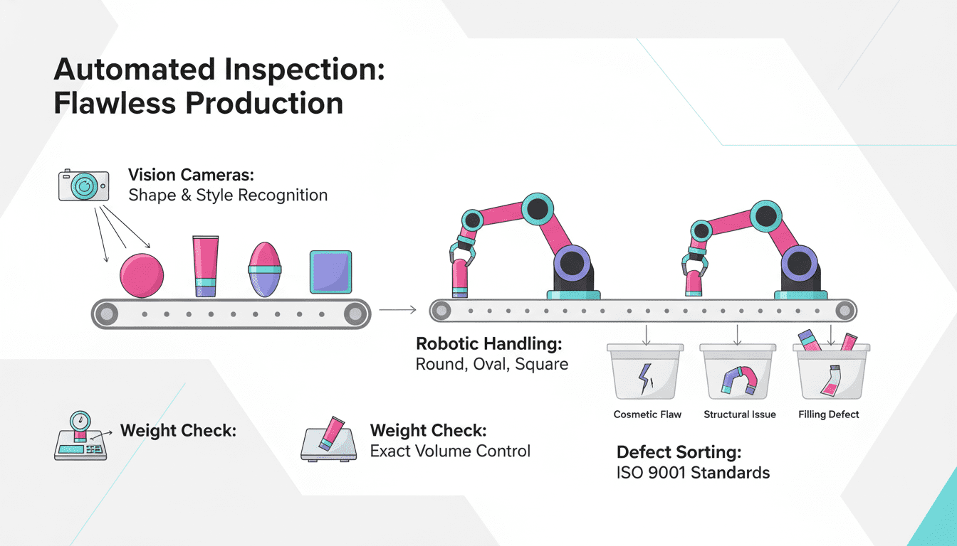 Produktionslinje: Automatisering af inspektion af glansrør