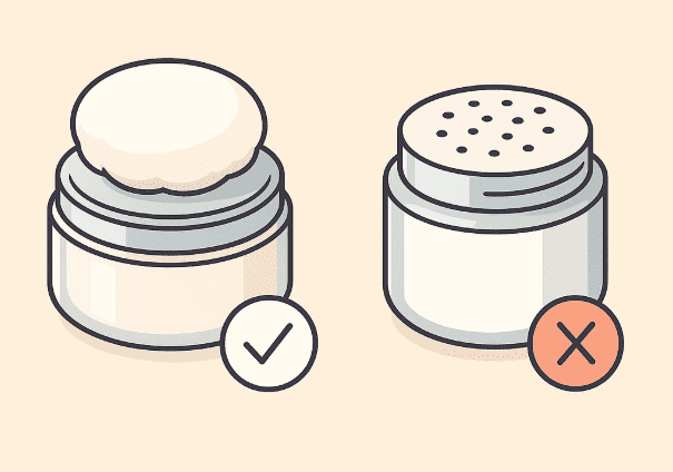 Puff vs. No-Puff Body Powder Containers