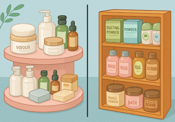 Eye-catching puff display techniques for wholesale beauty clients