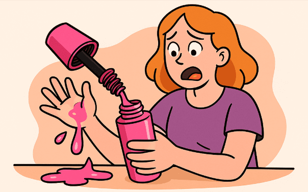 Struggling with leaks? Seal your pink mascara bottle perfectly