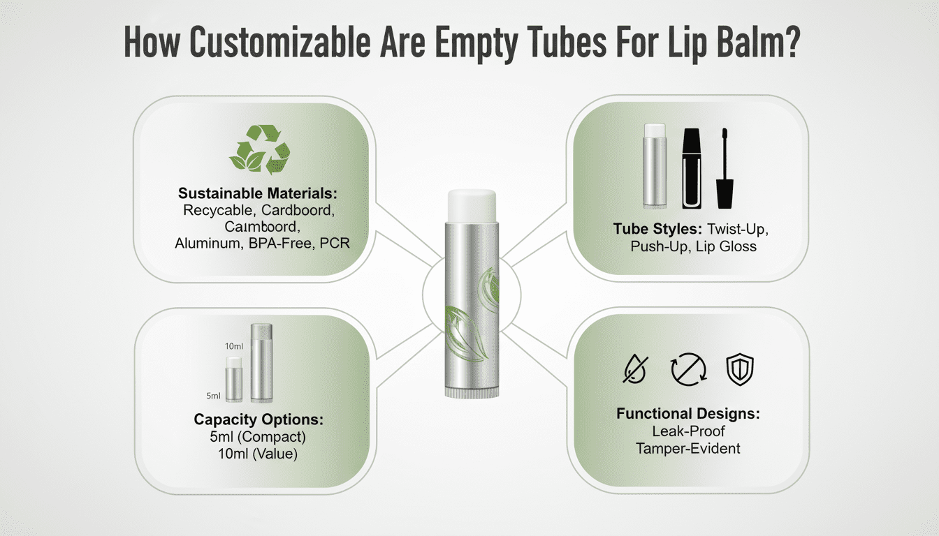 Hoe aanpasbaar zijn lege tubes voor lippenbalsem?