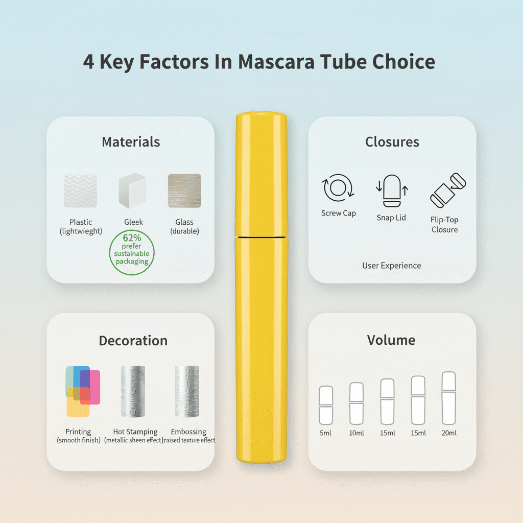 4 viktiga faktorer i valet av gul mascaratub