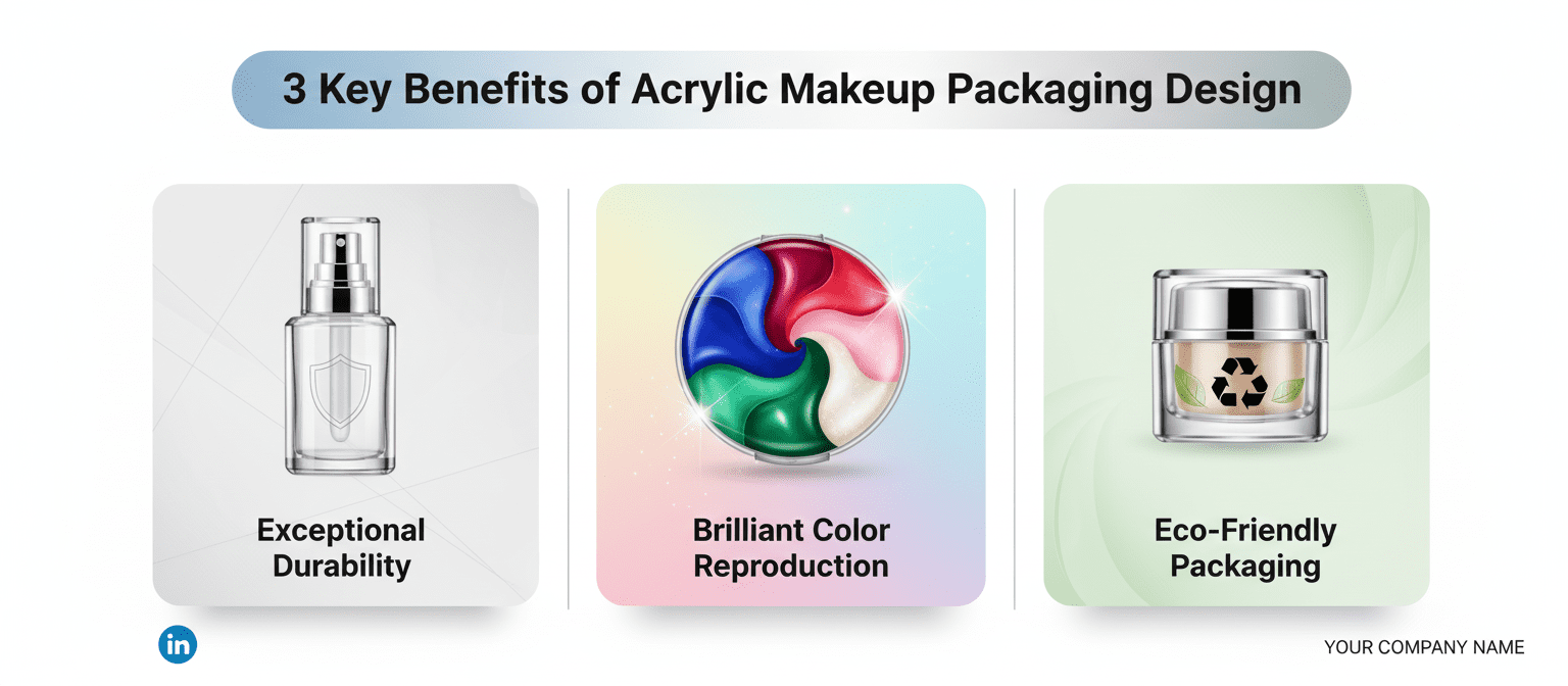 3 ключови предимства на дизайна на акрилни опаковки за грим