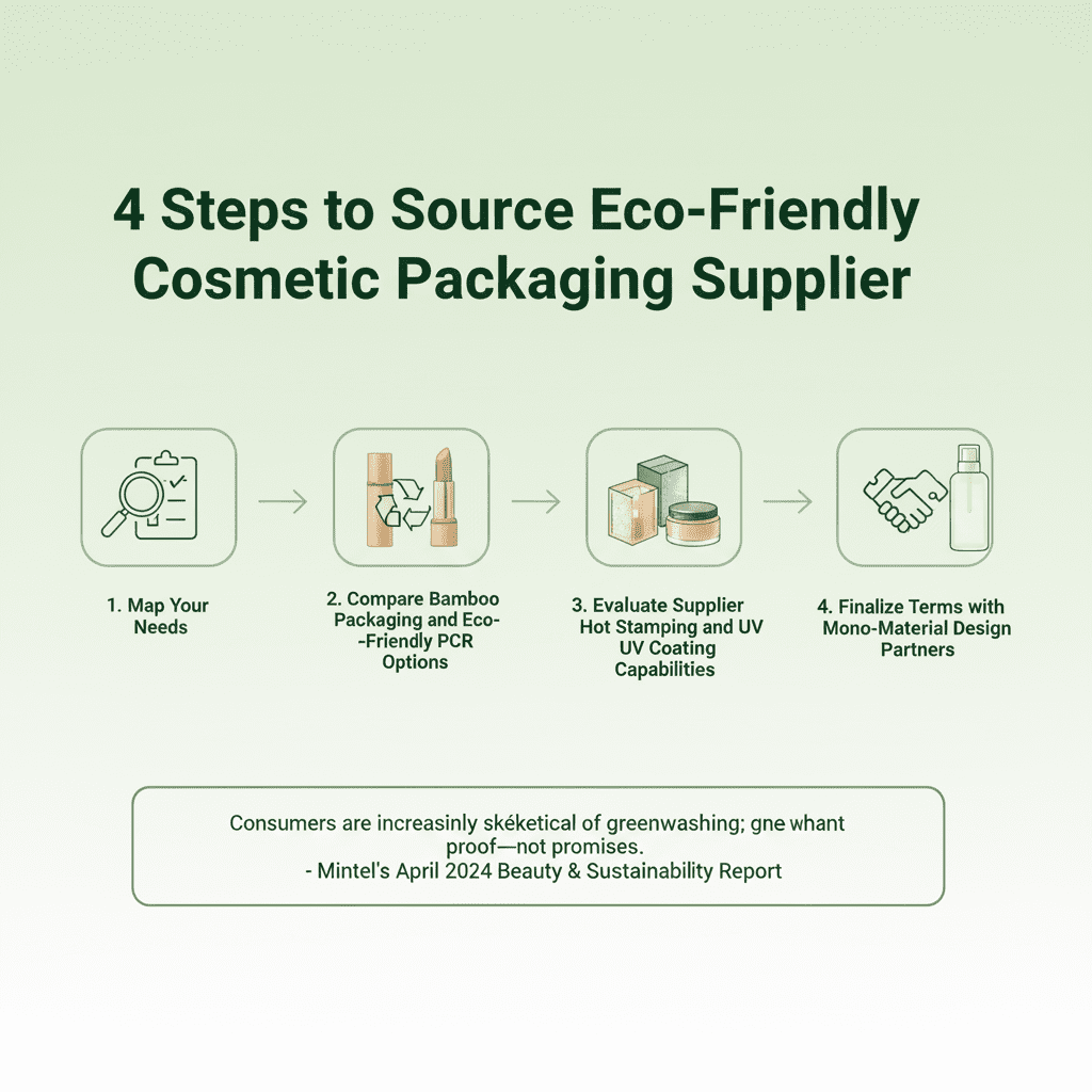4 trinn for å finne miljøvennlig leverandør av kosmetikkemballasje