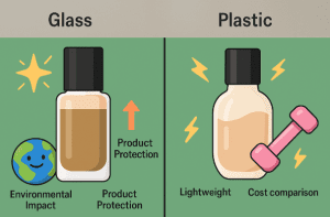 Glass Vs. Plastic Foundation Bottles