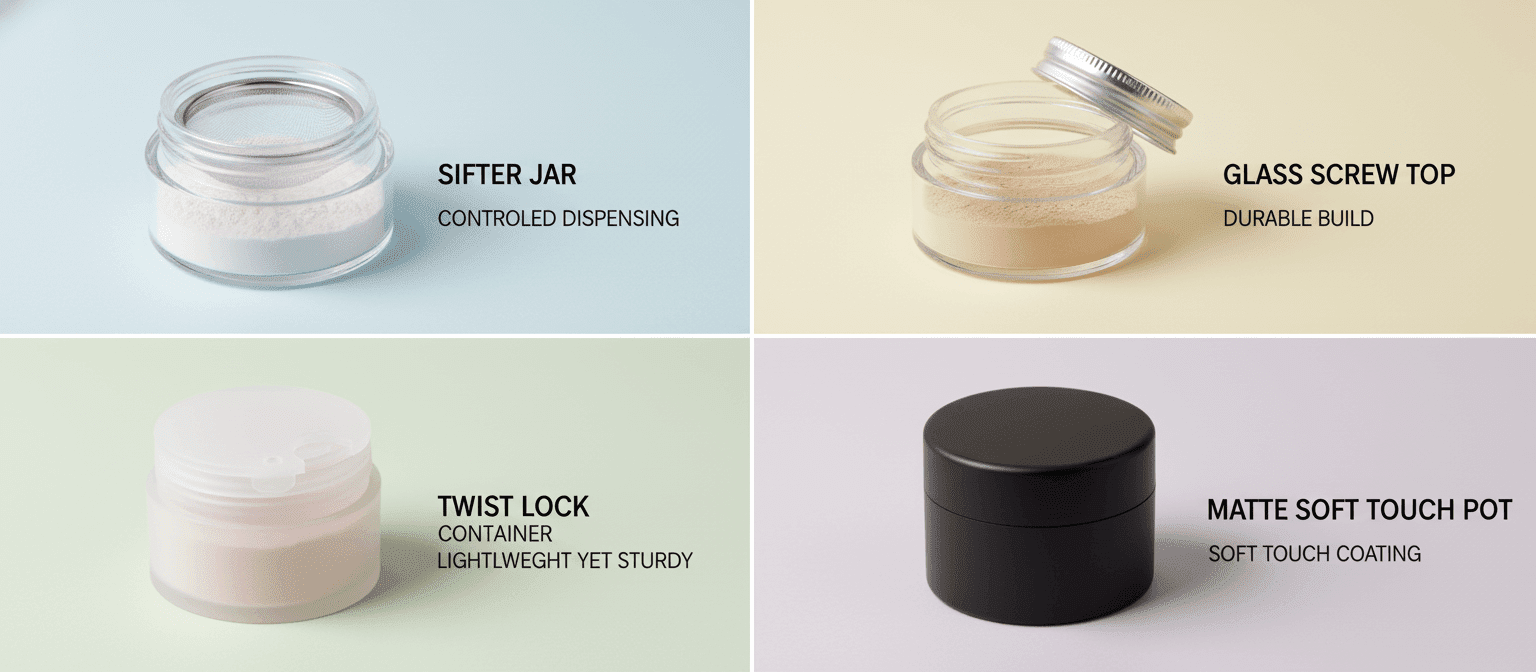 Jenis Wadah Bedak Tabur