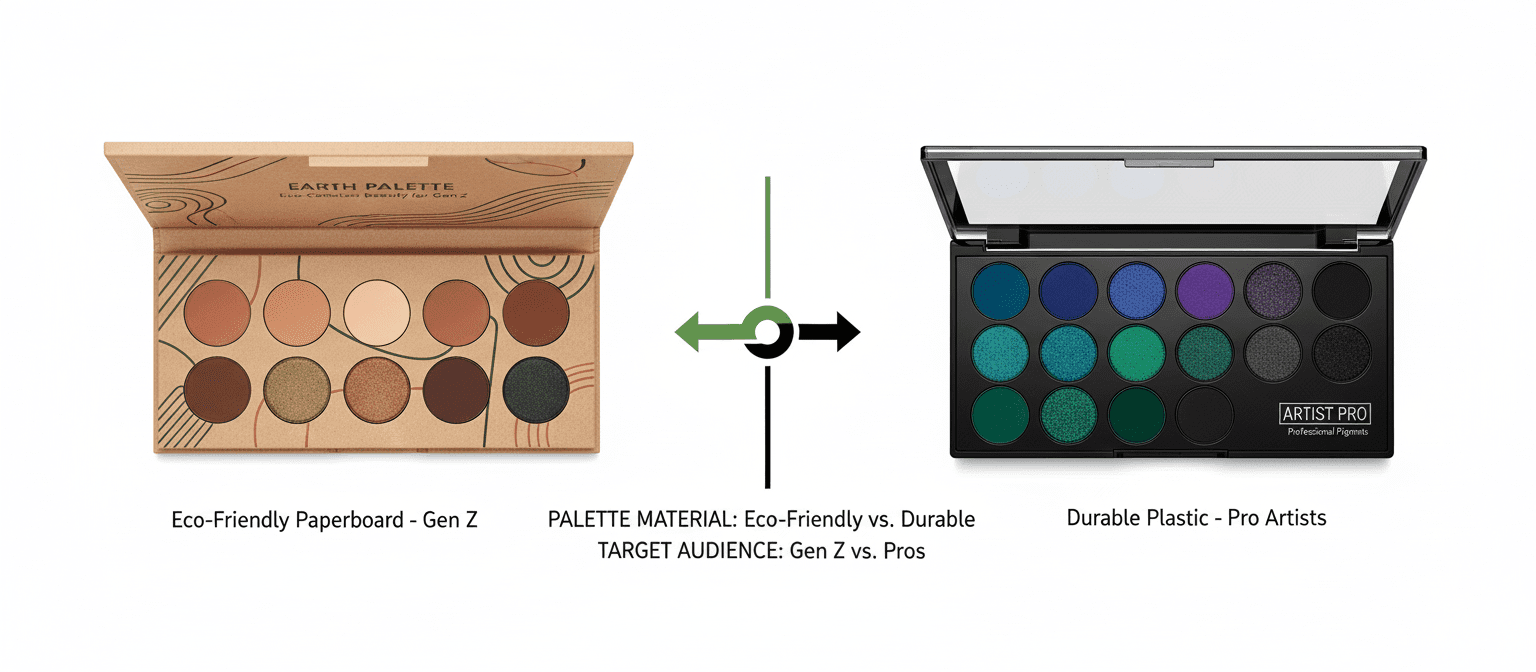 Drie stappen om je lege oogschaduwpalet van een merk te voorzien