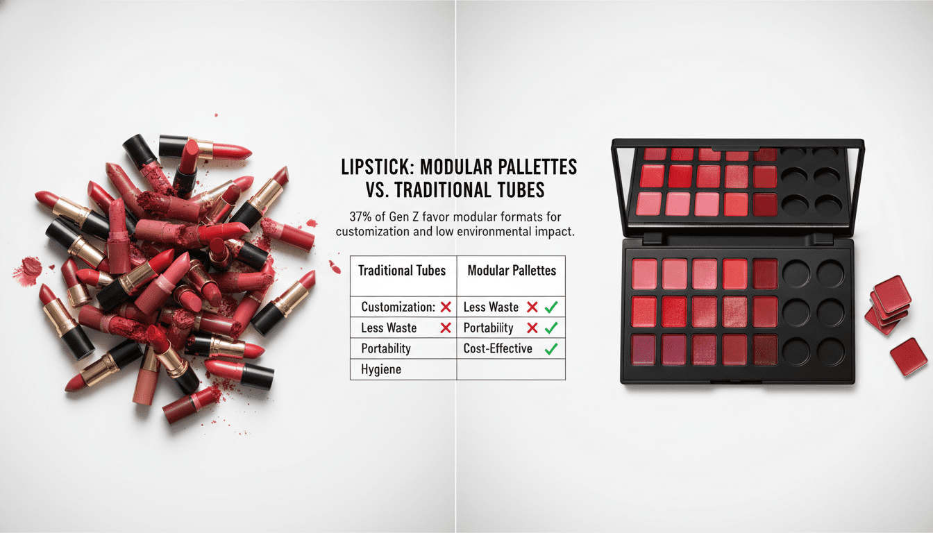 Lege lippenstiftpaletten versus traditionele tubes