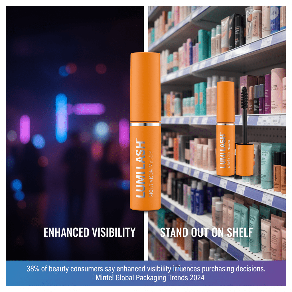 Low Visibility? Bright Orange Mascara Bottle Solves It