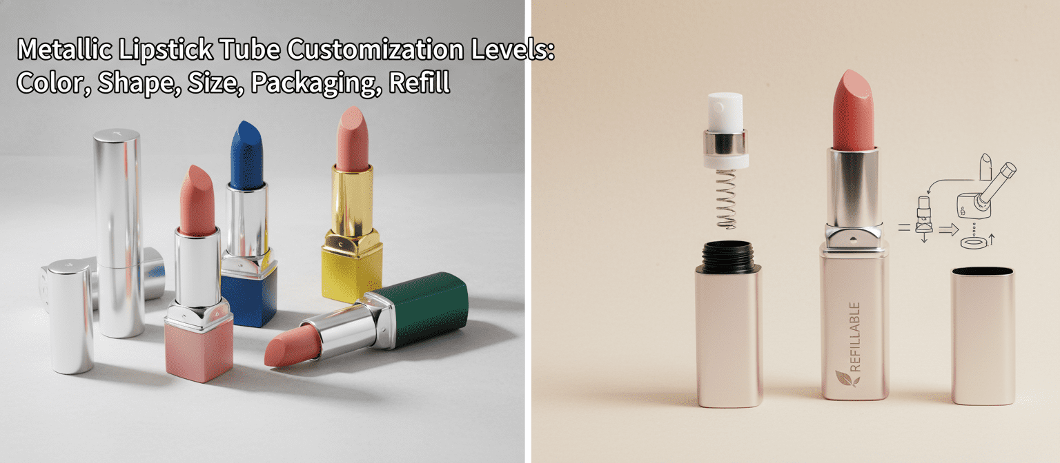 Metallic Lipstick Tube Customization Levels