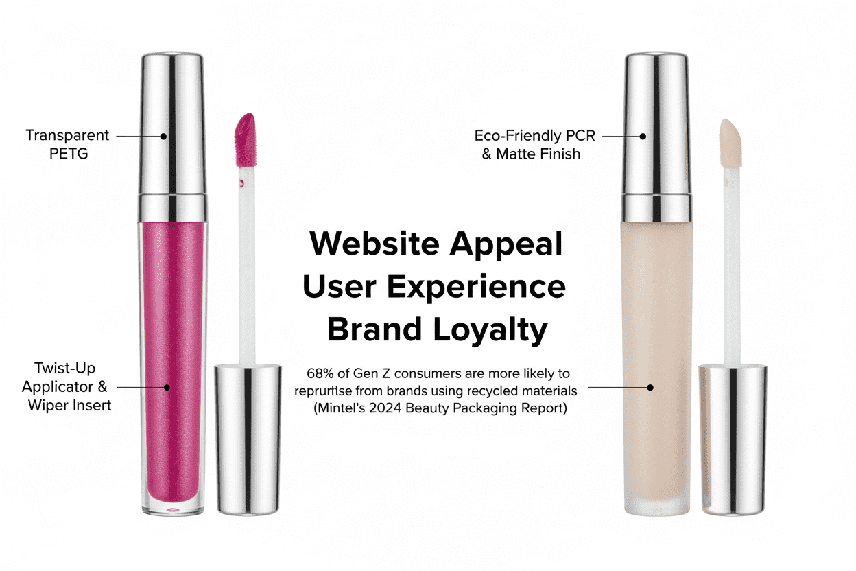 E-Commerce Launch: Branded Lip Gloss Tubes