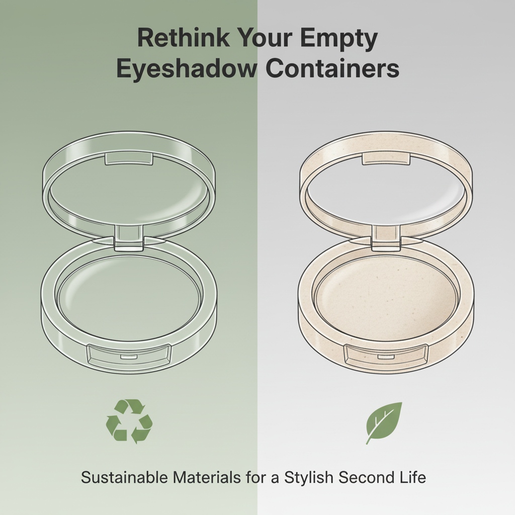 caurspīdīgs tukšs kosmētikas kompakts