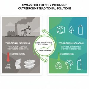 Mik a legfontosabb trendek a PET csomagolóanyagokban 2026-ra?插图2 8 mód, ahogyan a környezetbarát csomagolás felülmúlja a hagyományos megoldásokat