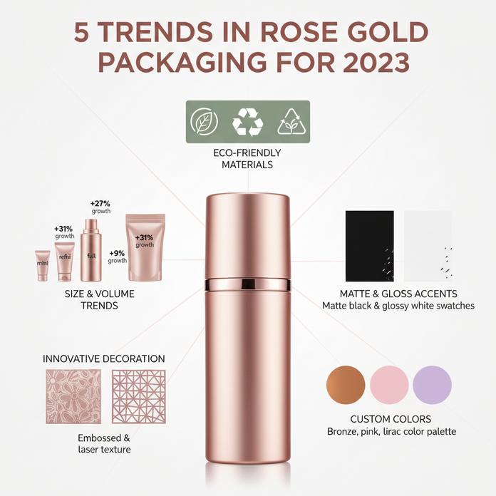 Rose Gold Packaging for makeup