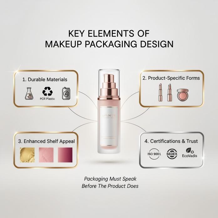 Các yếu tố chính của thiết kế bao bì trang điểm