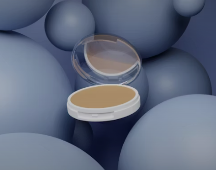 qué materiales se utilizan para hacer el frasco de polvo cosmético