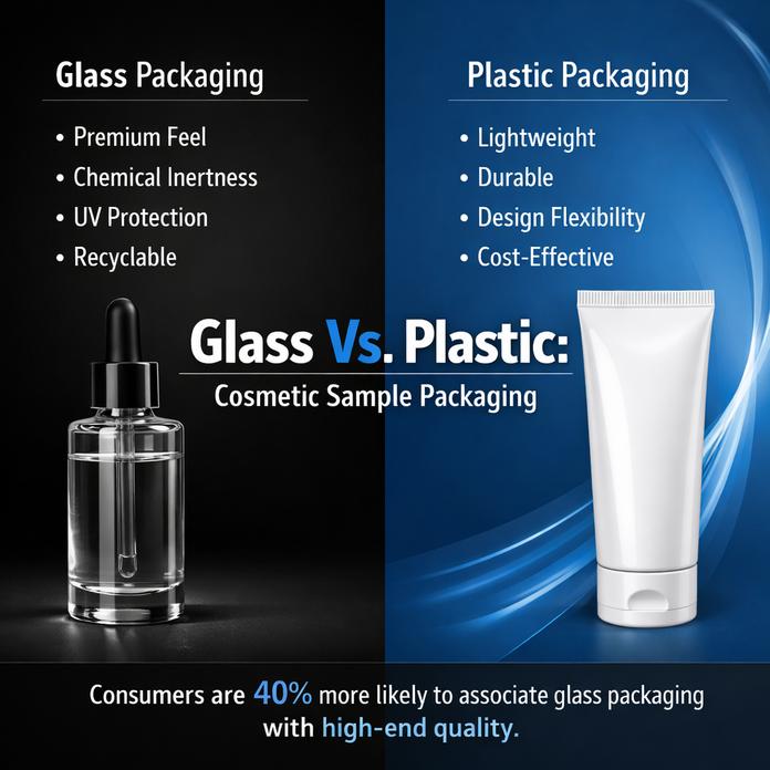 从实验室到上市:选择样品化妆品包装进行配方测试插图2 玻璃与塑料样品包装