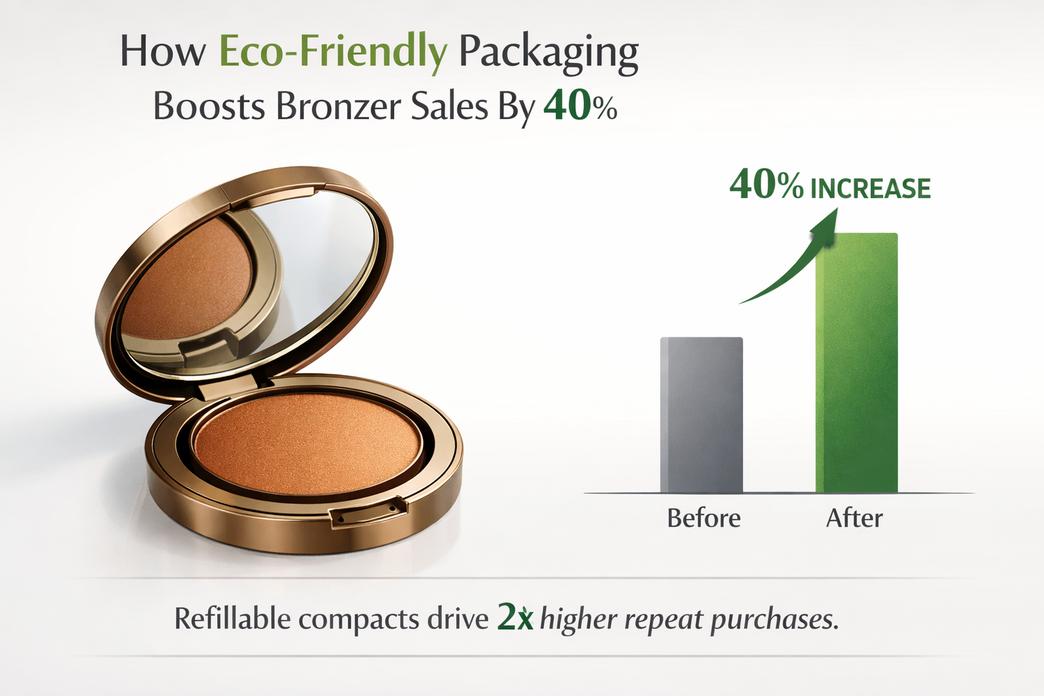 绿色包装如何传达亲肤古铜色粉底配方插图 绿色彩妆粉饼盒