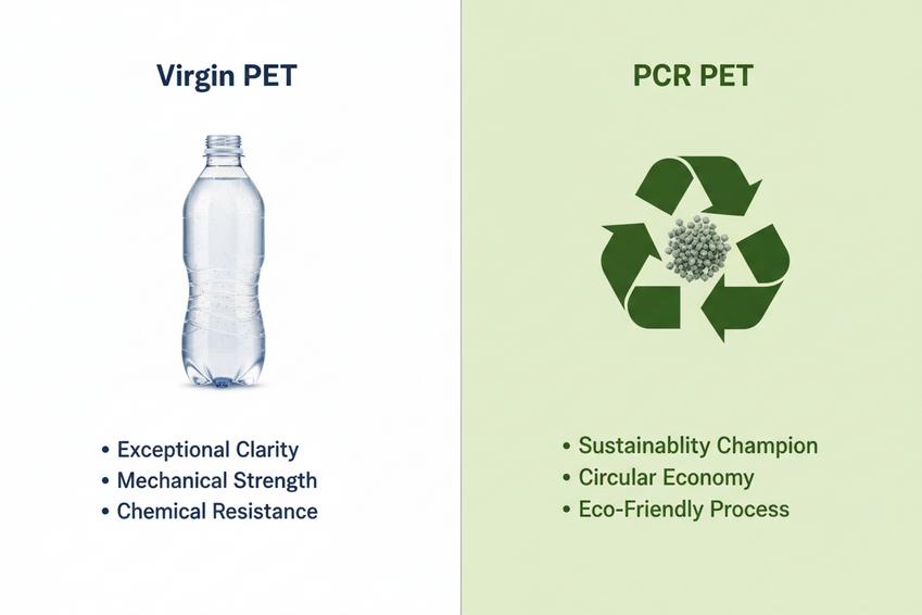 pcr pet resin packaging for makeup