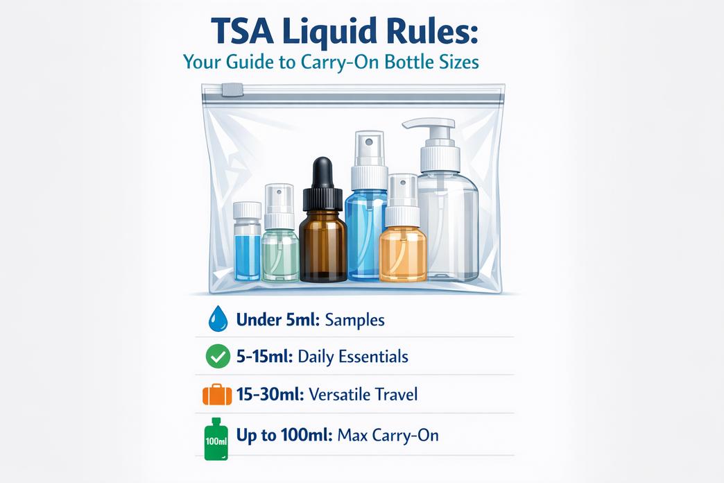 milline pudeli suurus on TSA-sertifikaadiga