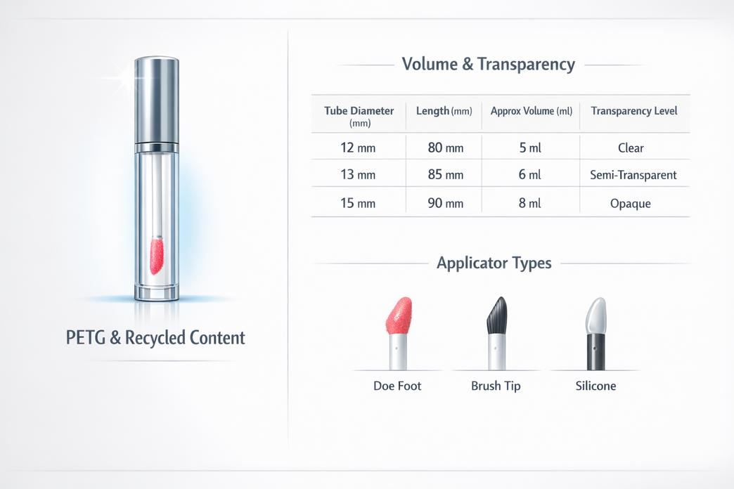 Squeeze vs. Wand: A megfelelő Essence ajakfénycső kiválasztása a formuládhoz插图 üres ajakfénycső