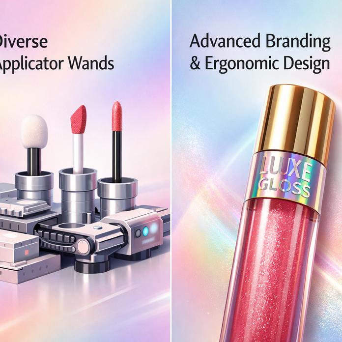 A „Big Wand” ajakfény növekedése: Hogyan alkalmazkodnak a beszállítók az új szépségőrülethez插图3 Forró bélyegzés és címke felhelyezése egyedi márkázáshoz