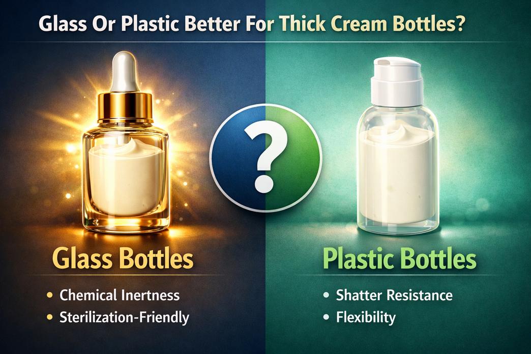 浓稠乳霜的最佳瓶子是什么?插图2 材料的重要性:塑料与玻璃