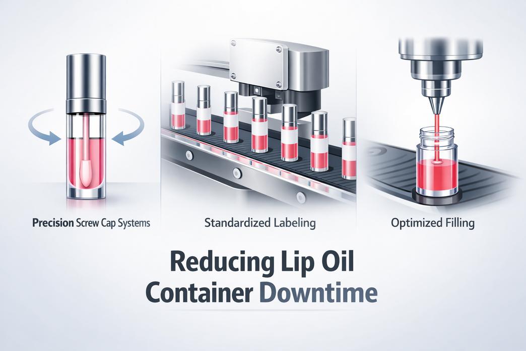 Vad minskar driftstopp för läppoljeförpackningar?