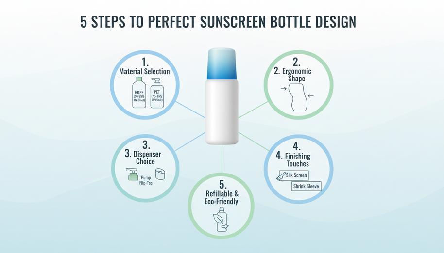 2026年品牌防晒霜瓶设计秘密插图 ## 完美防晒霜瓶设计的五个步骤