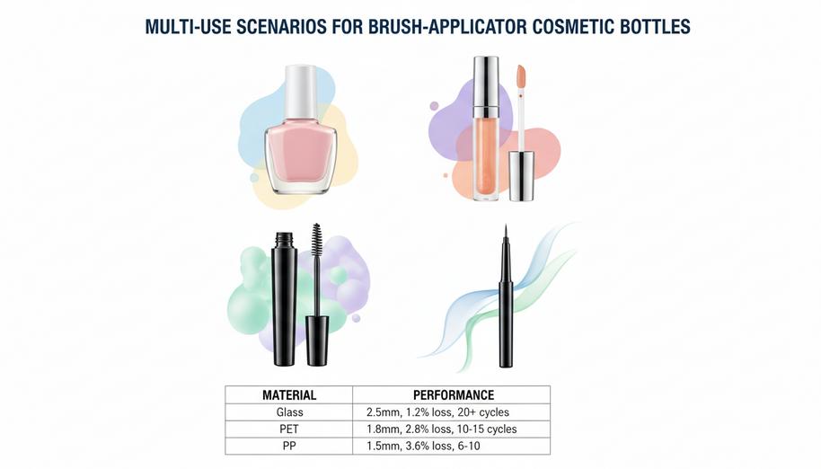 Многофункциональные сценарии для косметических бутылочек с аппликатором-кисточкой