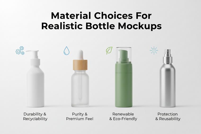 What Makes a High-Quality Lotion Bottle Mockup插图 Material Choices For Realistic Bottle Mockups