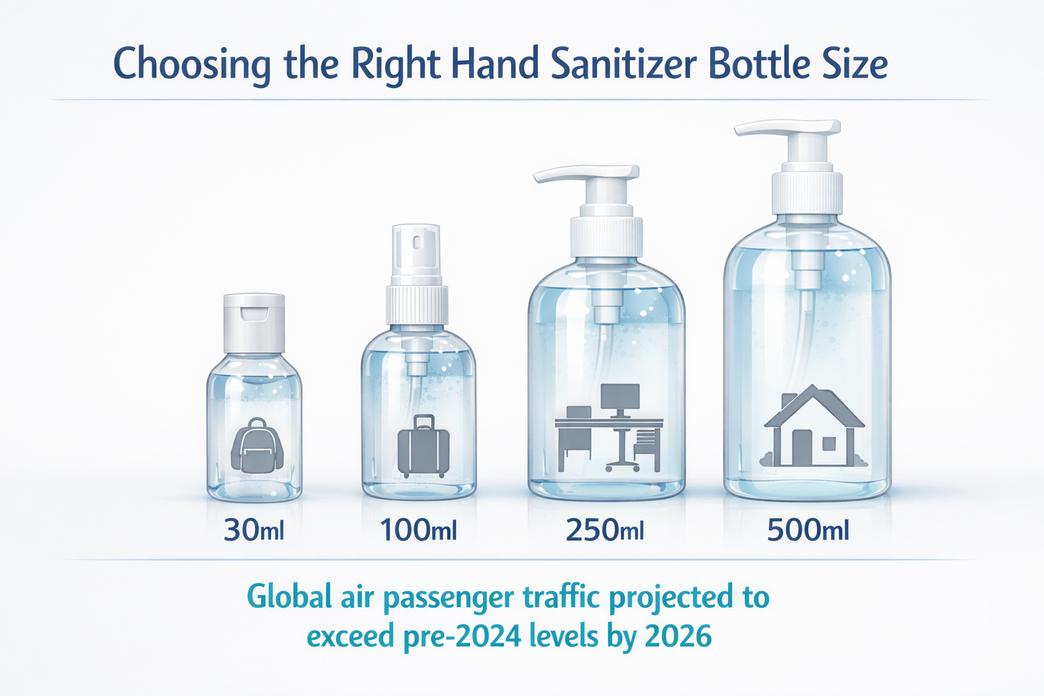 Wie man die richtige Größe für Handdesinfektionsmittel-Flaschen auswählt