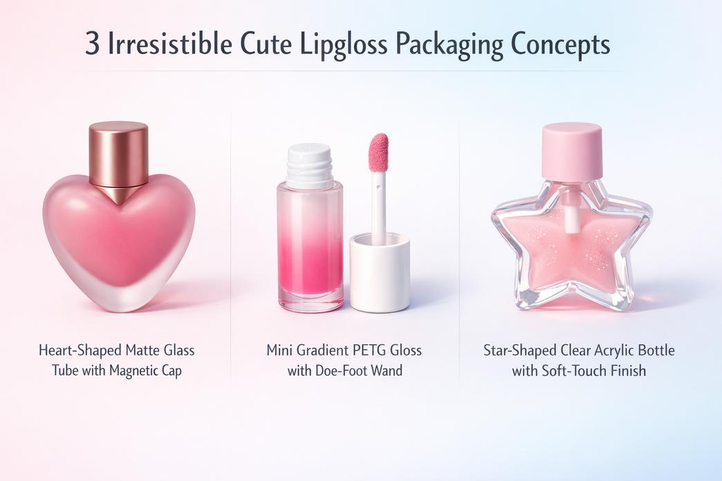 3 Irresistible Cute Lipgloss Packaging Concepts