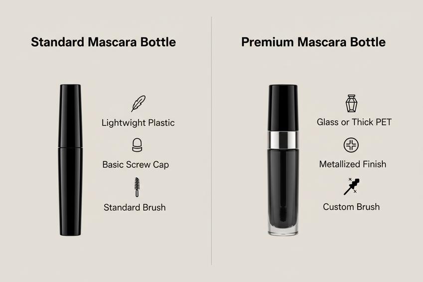 Standard Vs. Premium: Mascara Bottle Comparison