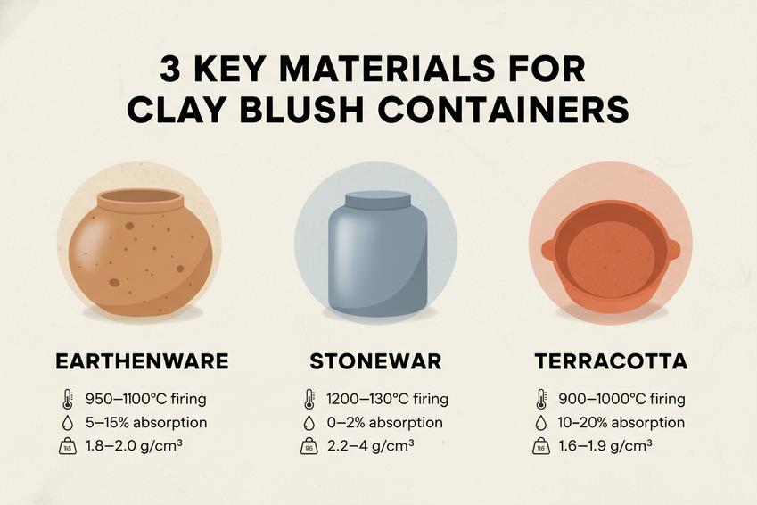 3 Key Materials for Clay Blush Containers