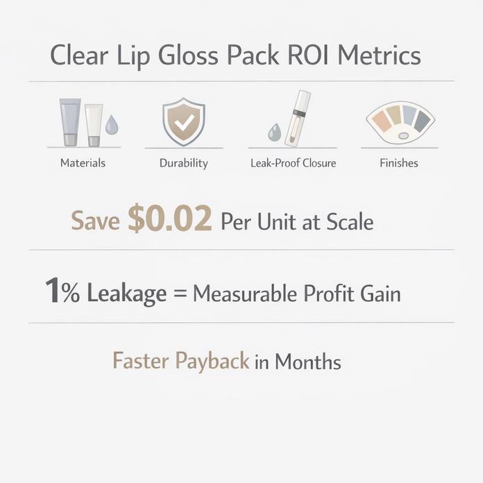 Clear Lip Gloss Pack ROI Metrics