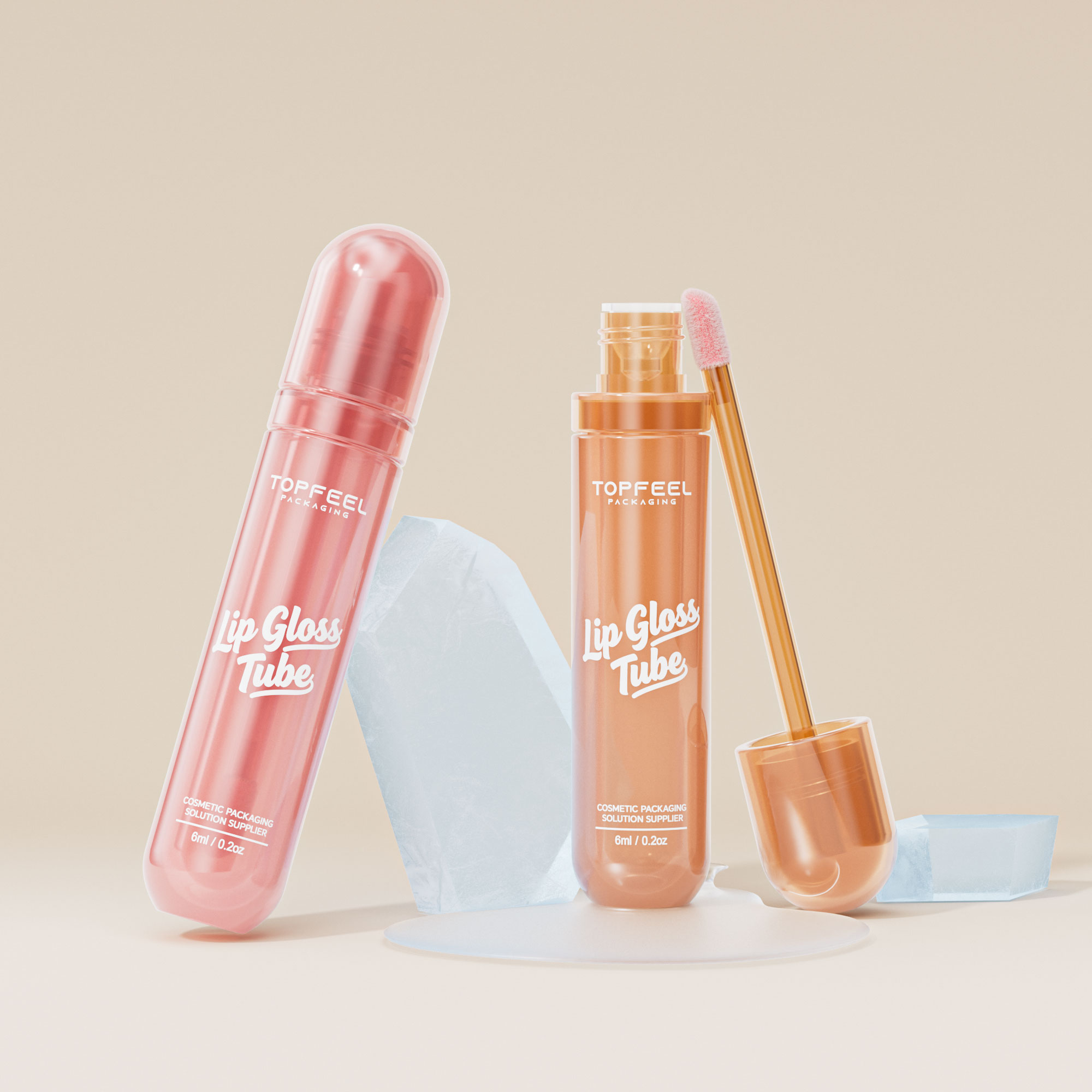 Custom Lip Gloss Wand: Ergonomic Flocked TPEE Applicator