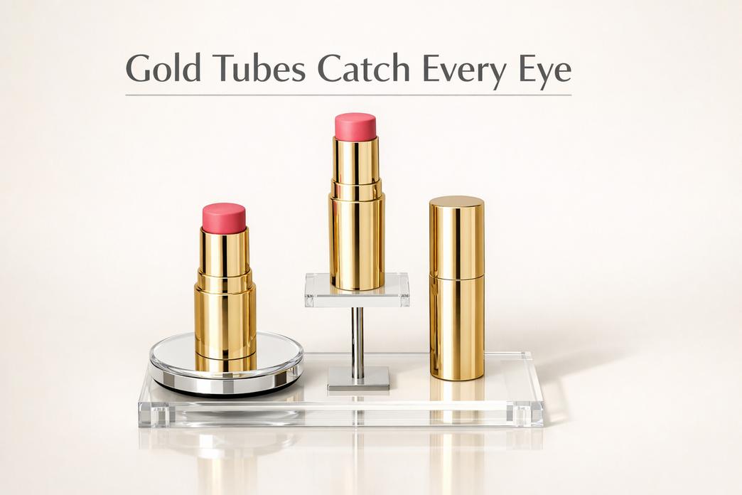 Counter Displays: Gold Tubes Catch Every Eye
