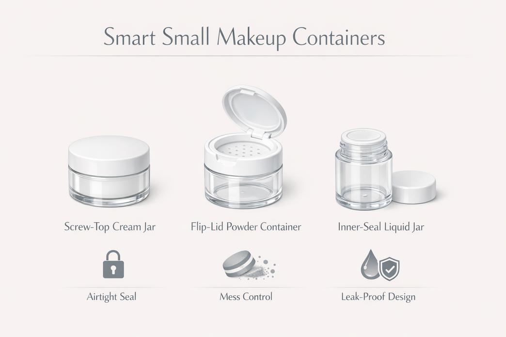 Types of Small Plastic Makeup Jars