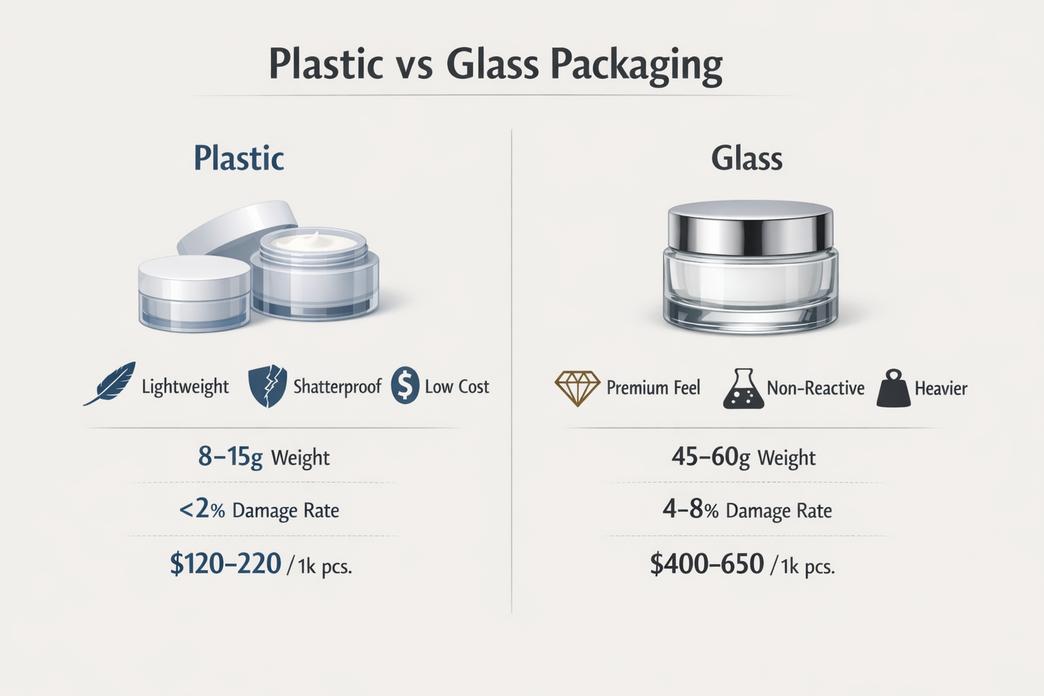 Plastic vs. Glass Makeup Containers