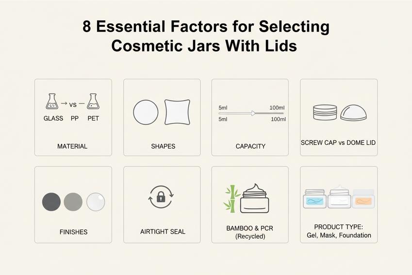 8 Essential Factors For Selecting Cosmetic Jars With Lids